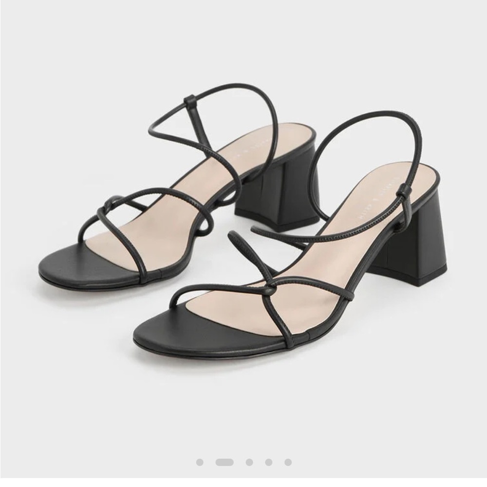 Charles & Keith Meadow Strappy Block Heel Sandals